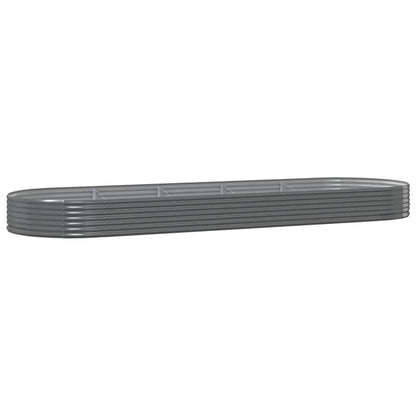 vidaXL Carré potager en acier galvanisé 450x140x36 cm Gris