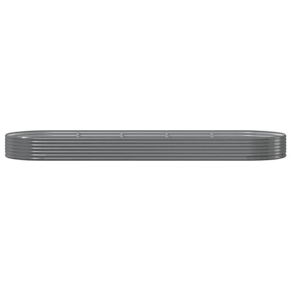 vidaXL Carré potager en acier galvanisé 450x140x36 cm Gris