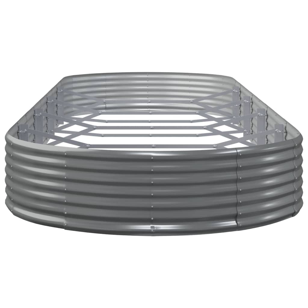 vidaXL Carré potager en acier galvanisé 450x140x36 cm Gris