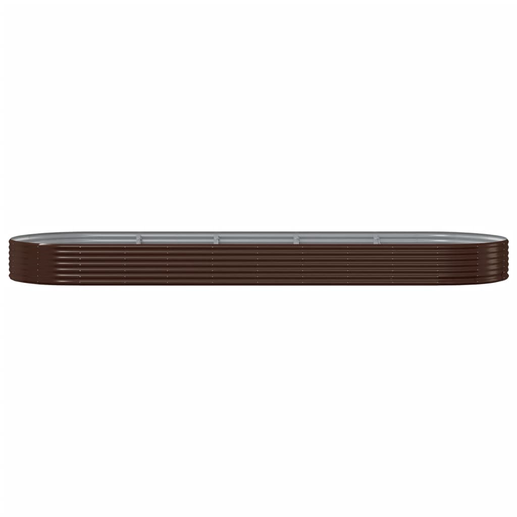 vidaXL Carré potager en acier galvanisé 450x140x36 cm Marron