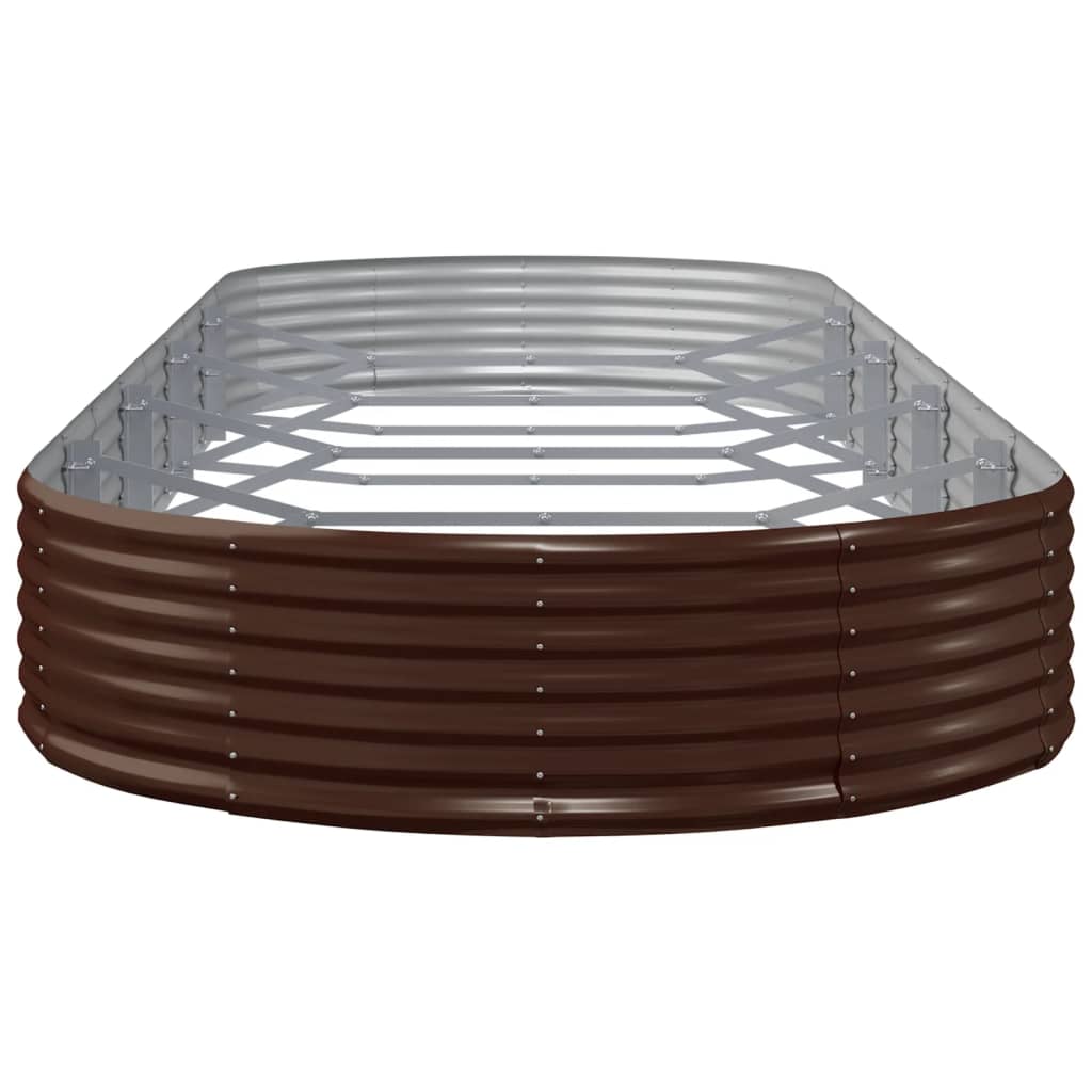 vidaXL Carré potager en acier galvanisé 450x140x36 cm Marron