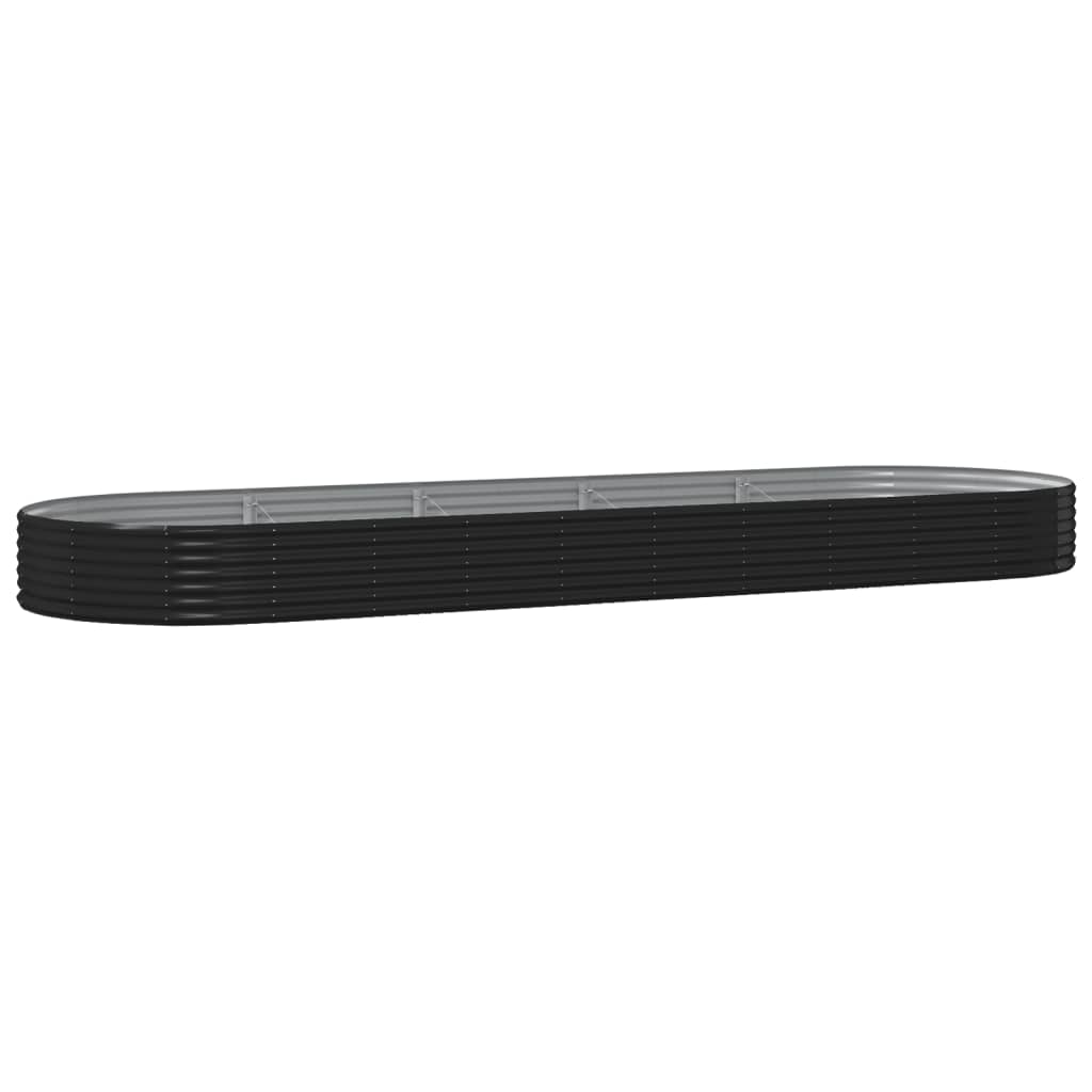 vidaXL Jardinière surélevée Acier galvanisé 450x140x36 cm Anthracite