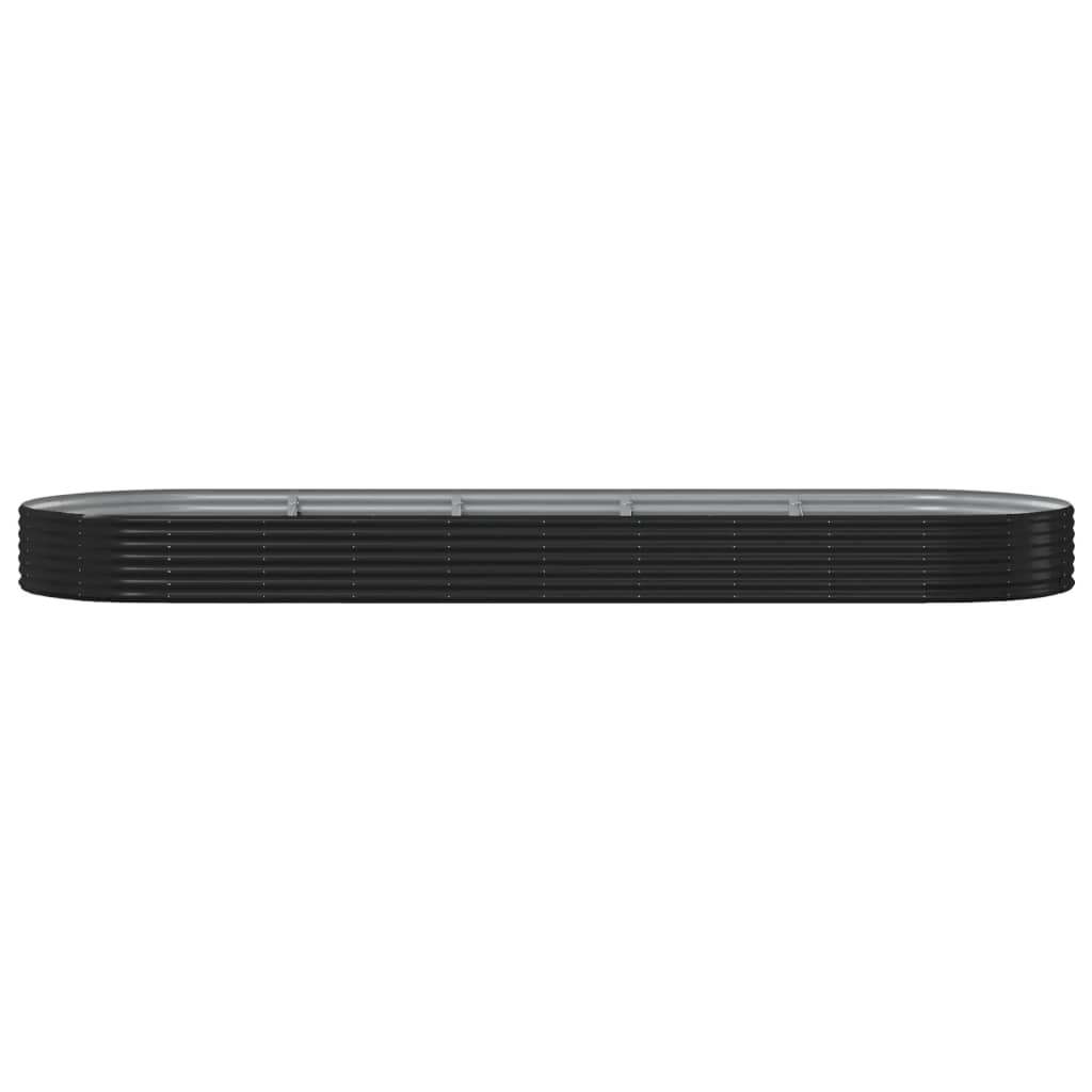 vidaXL Jardinière surélevée Acier galvanisé 450x140x36 cm Anthracite