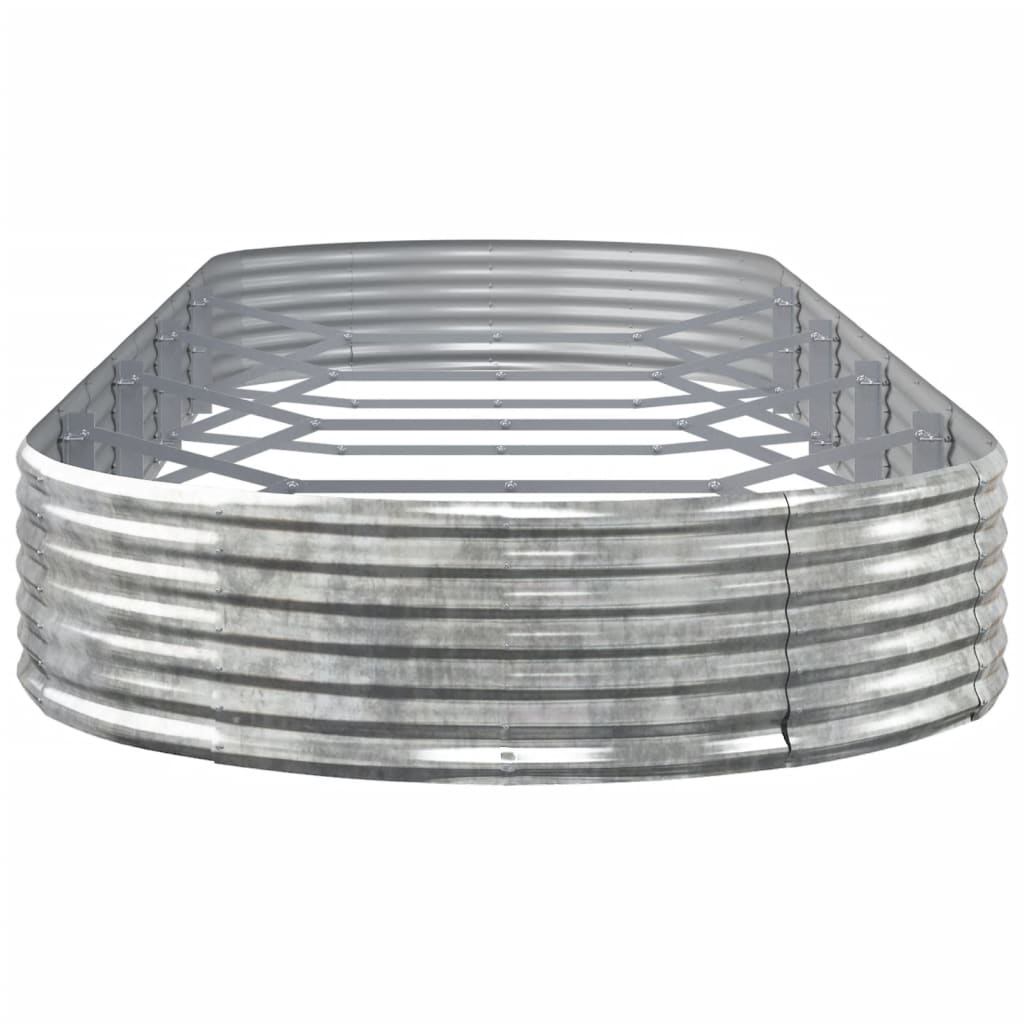 vidaXL Jardinière surélevée Acier galvanisé 450x140x36 cm Argenté