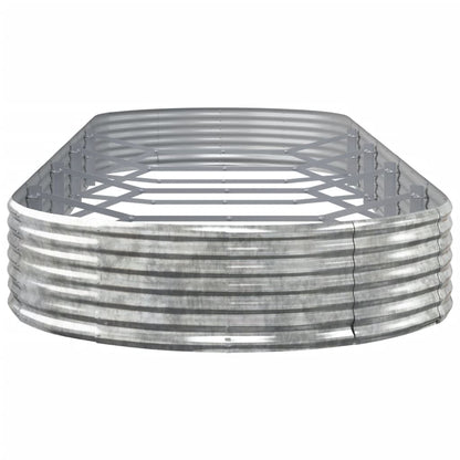 vidaXL Jardinière surélevée Acier galvanisé 450x140x36 cm Argenté
