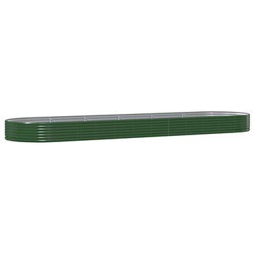 vidaXL Jardinière en acier galvanisé 523x140x36 cm Vert
