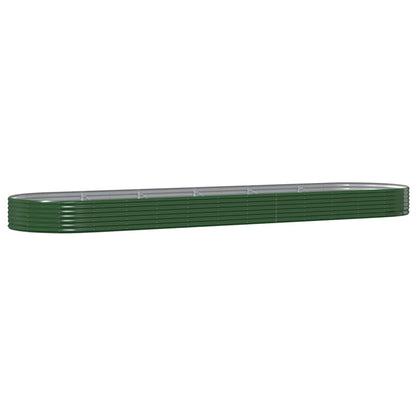 vidaXL Jardinière en acier galvanisé 523x140x36 cm Vert