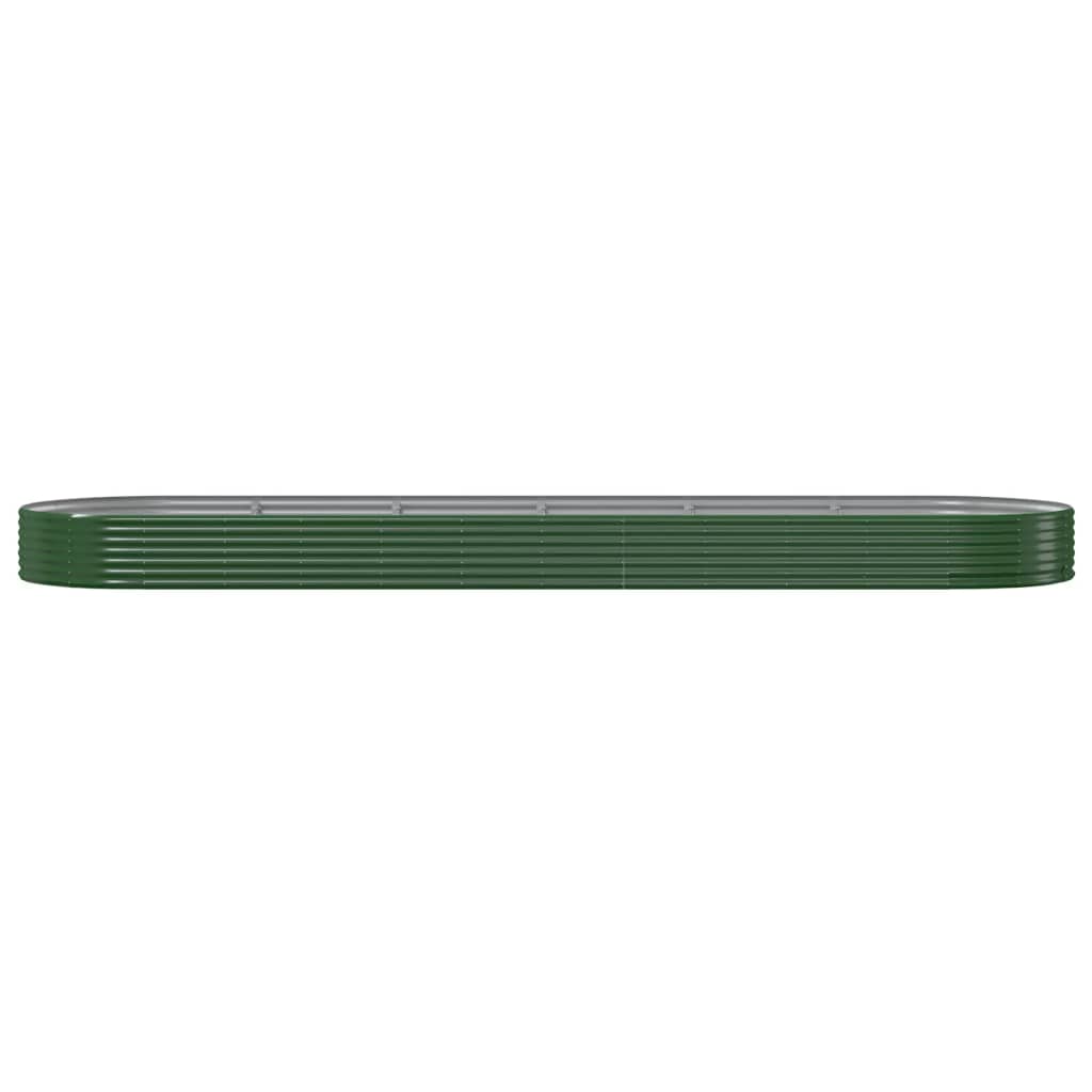 vidaXL Jardinière en acier galvanisé 523x140x36 cm Vert