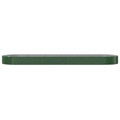 vidaXL Jardinière en acier galvanisé 523x140x36 cm Vert