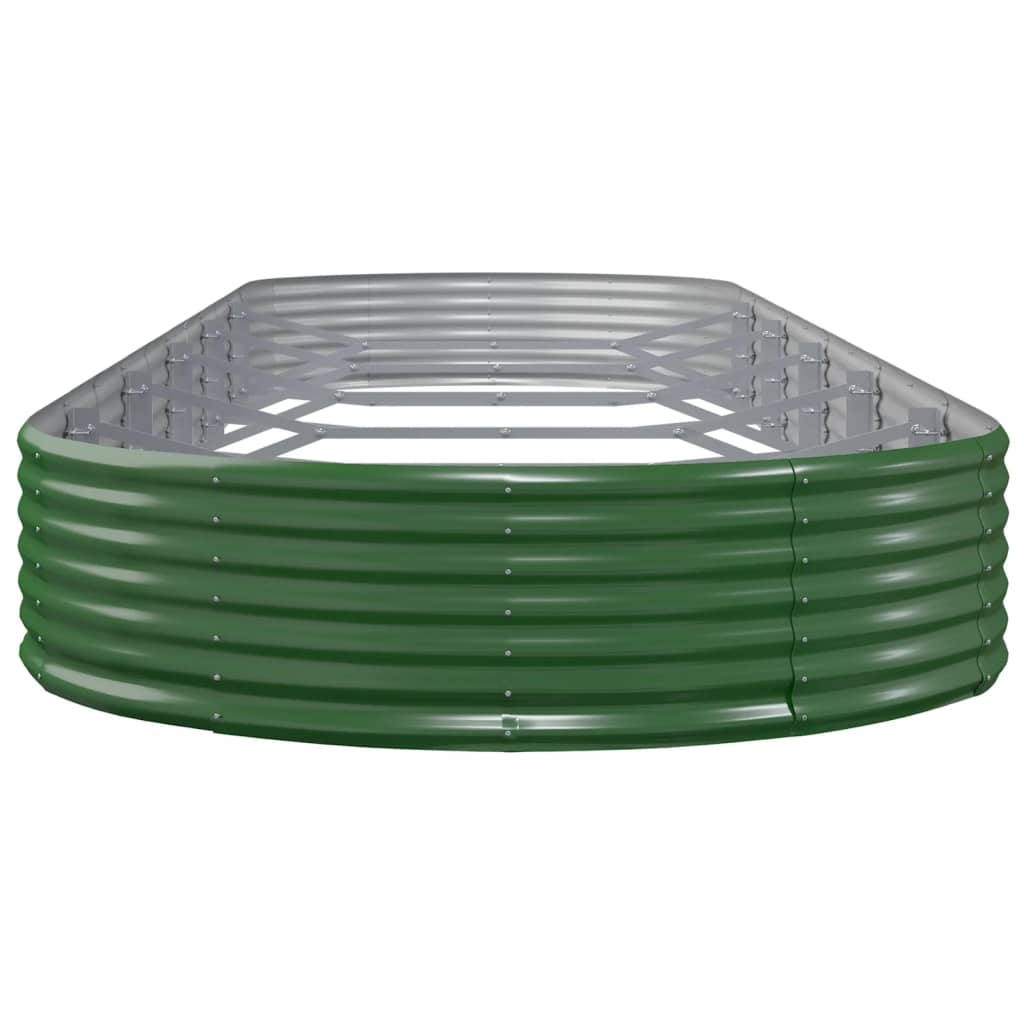 vidaXL Jardinière en acier galvanisé 523x140x36 cm Vert