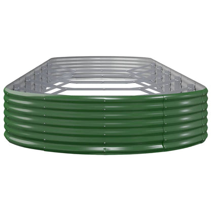 vidaXL Jardinière en acier galvanisé 523x140x36 cm Vert