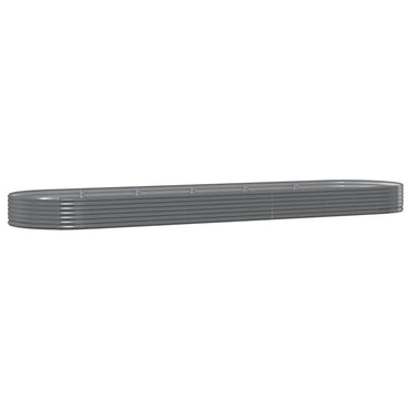 vidaXL Carré potager en acier galvanisé 523x140x36 cm Gris