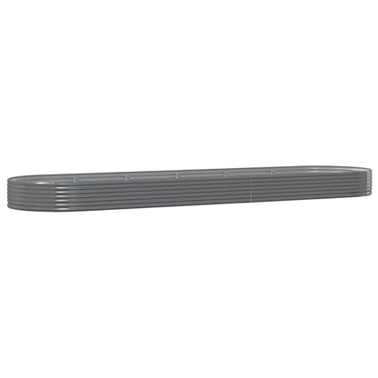 vidaXL Carré potager en acier galvanisé 523x140x36 cm Gris