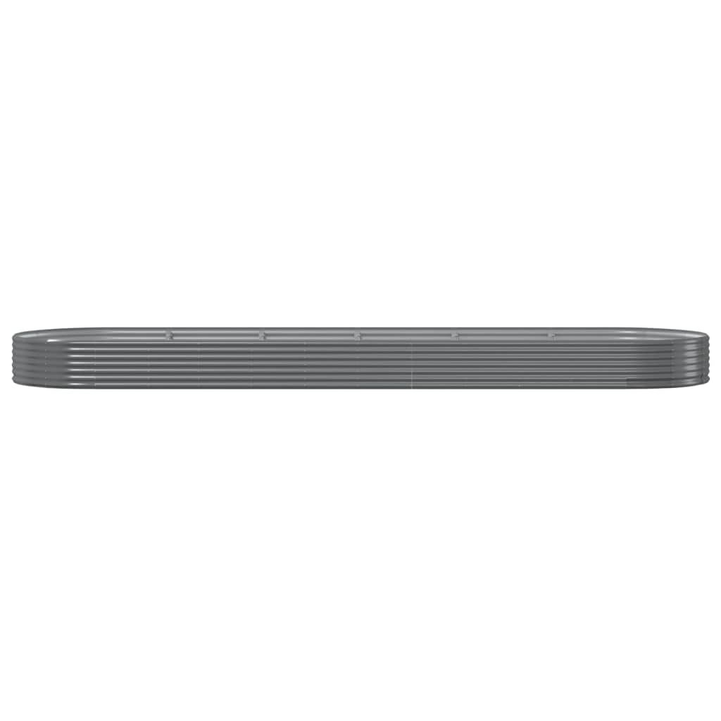vidaXL Carré potager en acier galvanisé 523x140x36 cm Gris