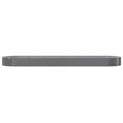 vidaXL Carré potager en acier galvanisé 523x140x36 cm Gris