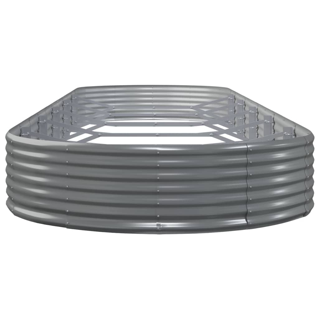 vidaXL Carré potager en acier galvanisé 523x140x36 cm Gris