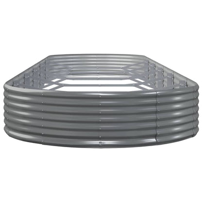 vidaXL Carré potager en acier galvanisé 523x140x36 cm Gris