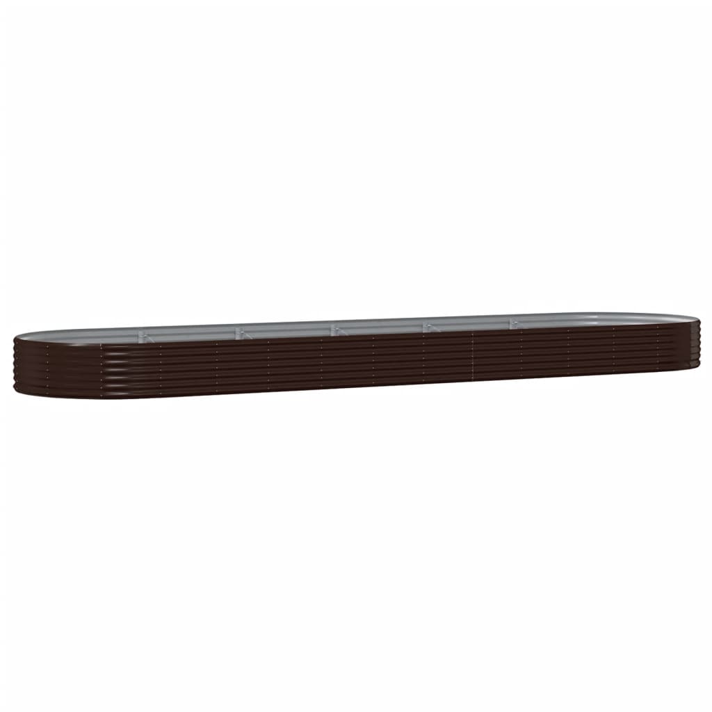 vidaXL Carré potager en acier galvanisé 523x140x36 cm Marron