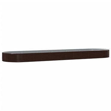 vidaXL Carré potager en acier galvanisé 523x140x36 cm Marron