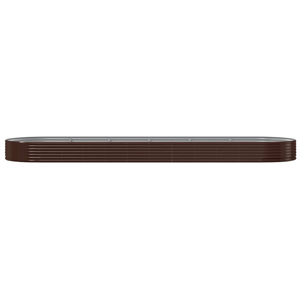 vidaXL Carré potager en acier galvanisé 523x140x36 cm Marron