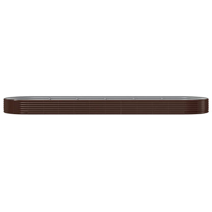 vidaXL Carré potager en acier galvanisé 523x140x36 cm Marron