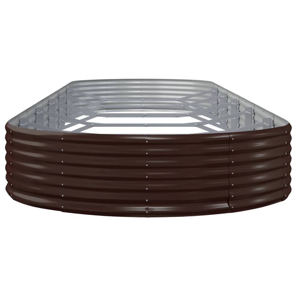 vidaXL Carré potager en acier galvanisé 523x140x36 cm Marron
