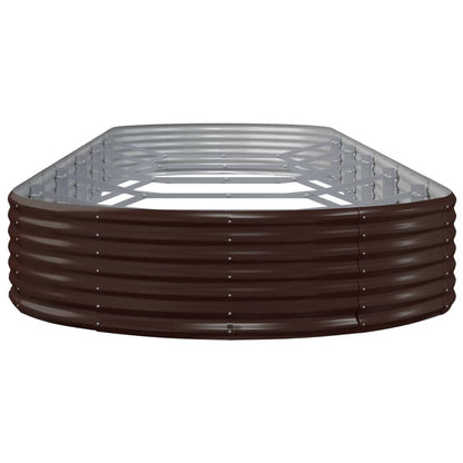 vidaXL Carré potager en acier galvanisé 523x140x36 cm Marron