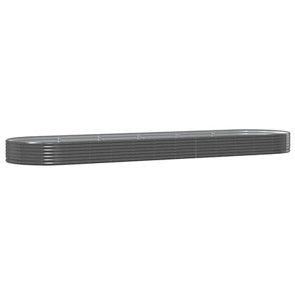vidaXL Carré potager en acier galvanisé 523x140x36 cm anthracite