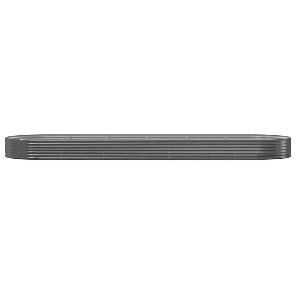vidaXL Carré potager en acier galvanisé 523x140x36 cm anthracite