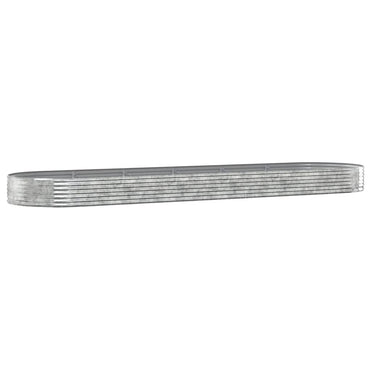 vidaXL Carré potager en acier galvanisé 523x140x36 cm Argenté