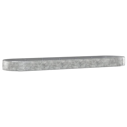 vidaXL Carré potager en acier galvanisé 523x140x36 cm Argenté