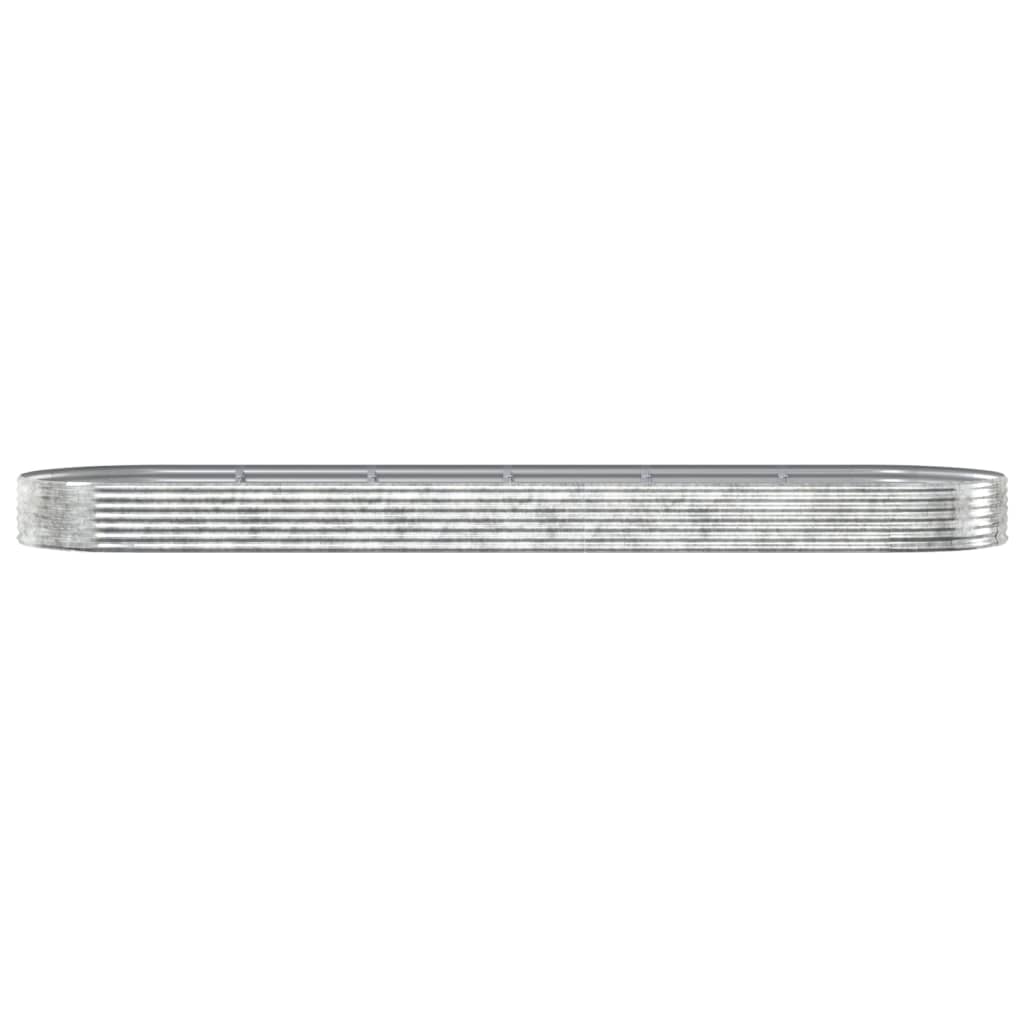 vidaXL Carré potager en acier galvanisé 523x140x36 cm Argenté