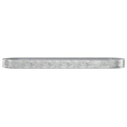 vidaXL Carré potager en acier galvanisé 523x140x36 cm Argenté