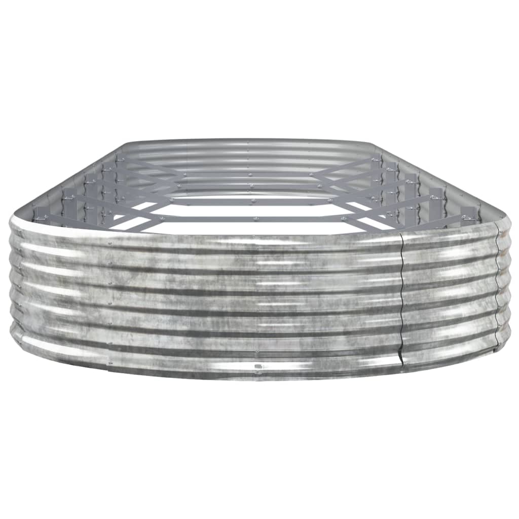 vidaXL Carré potager en acier galvanisé 523x140x36 cm Argenté