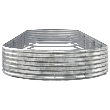 vidaXL Carré potager en acier galvanisé 523x140x36 cm Argenté