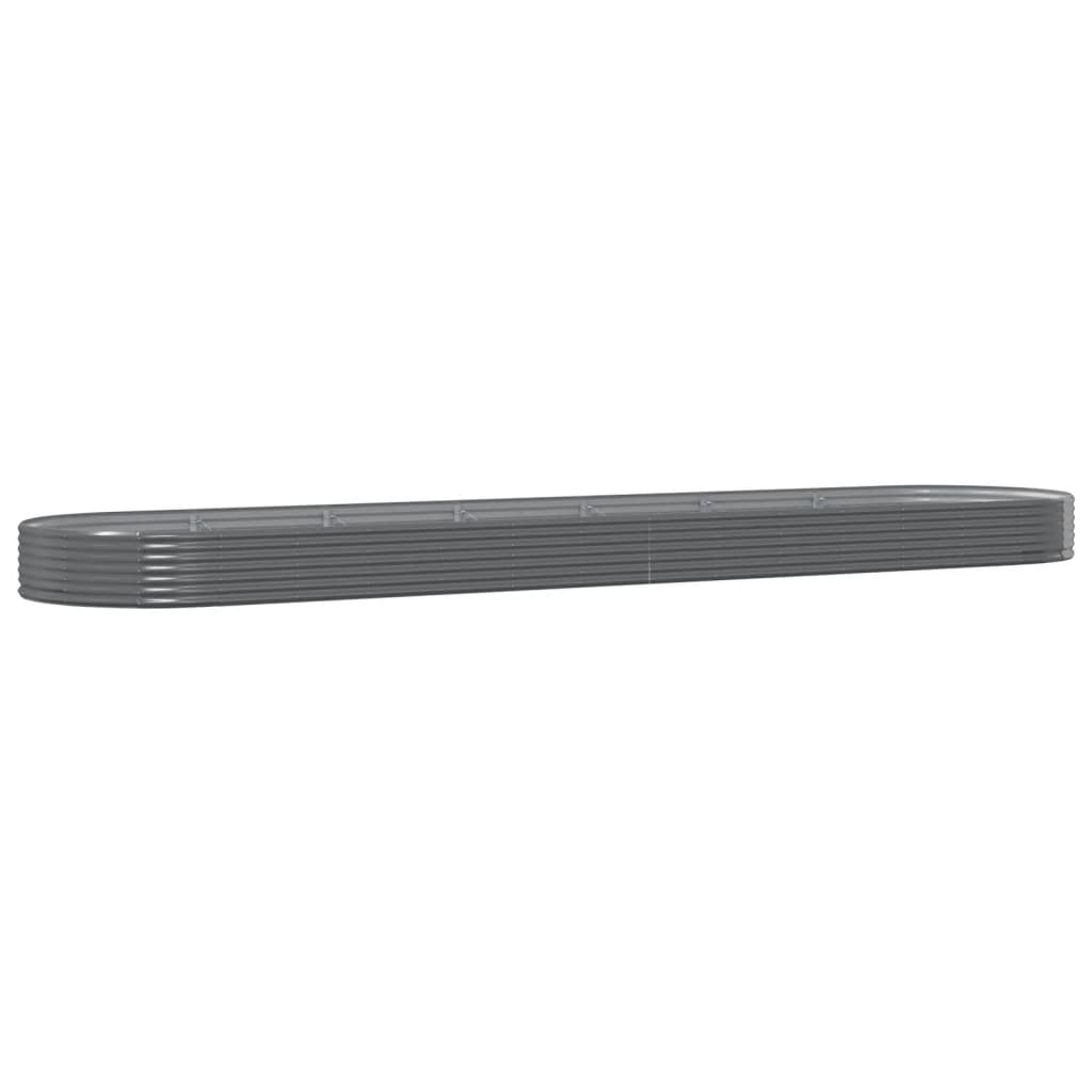 vidaXL Jardinière surélevée en acier galvanisé 600x140x36 cm Gris