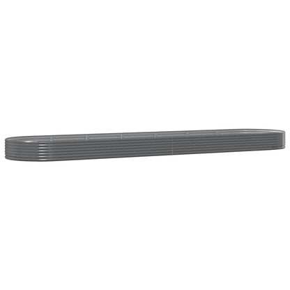 vidaXL Jardinière surélevée en acier galvanisé 600x140x36 cm Gris