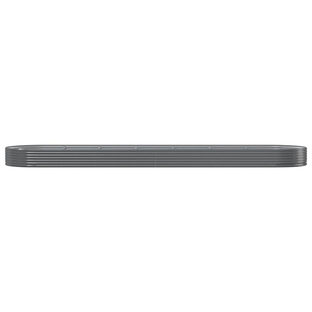 vidaXL Jardinière surélevée en acier galvanisé 600x140x36 cm Gris