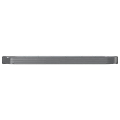 vidaXL Jardinière surélevée en acier galvanisé 600x140x36 cm Gris