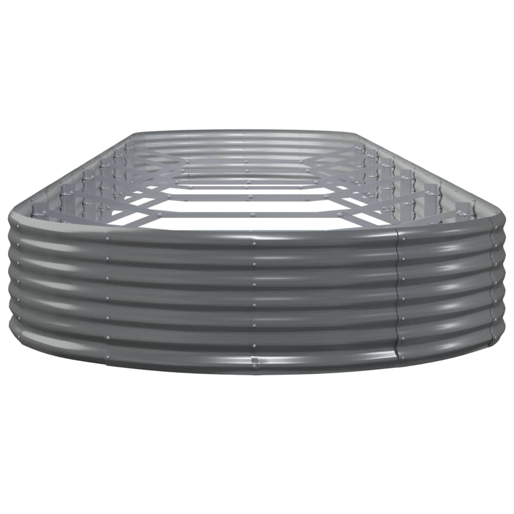 vidaXL Jardinière surélevée en acier galvanisé 600x140x36 cm Gris