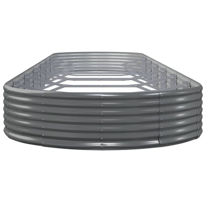 vidaXL Jardinière surélevée en acier galvanisé 600x140x36 cm Gris