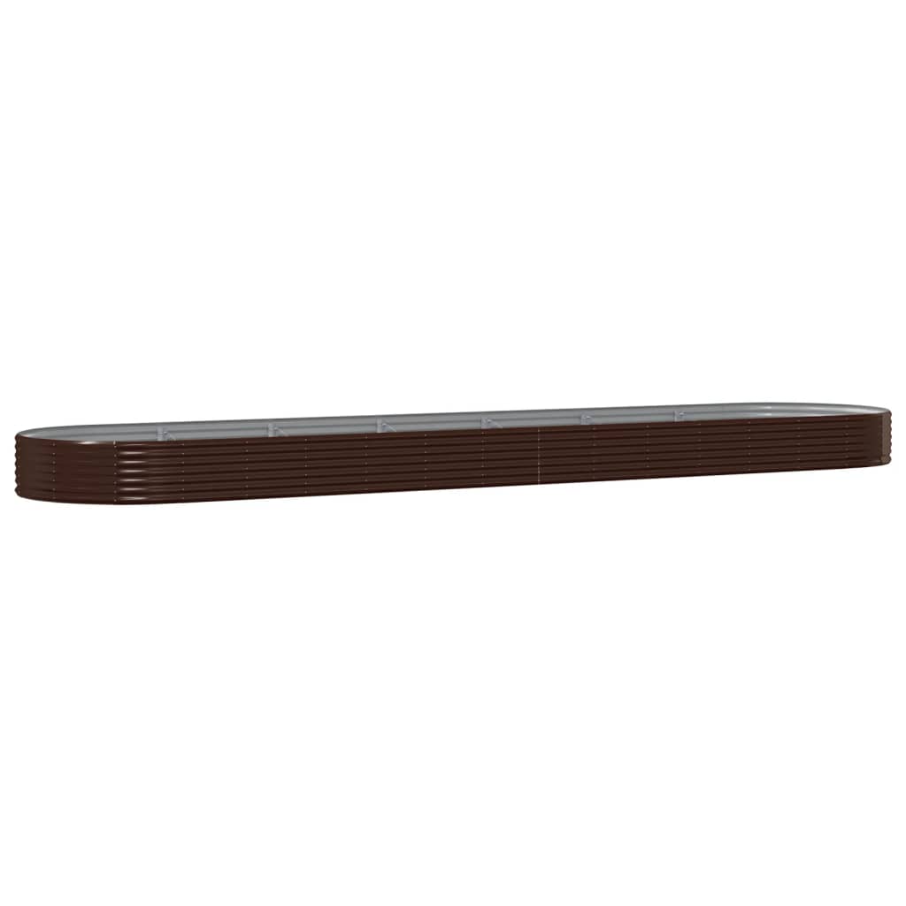 vidaXL Carré potager en acier galvanisé 600x140x36 cm Marron