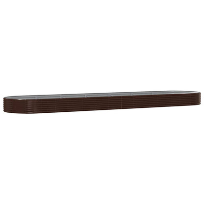 vidaXL Carré potager en acier galvanisé 600x140x36 cm Marron