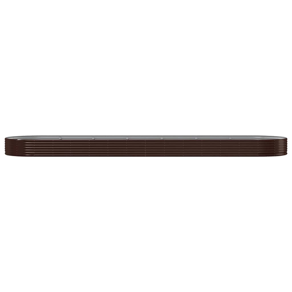 vidaXL Carré potager en acier galvanisé 600x140x36 cm Marron