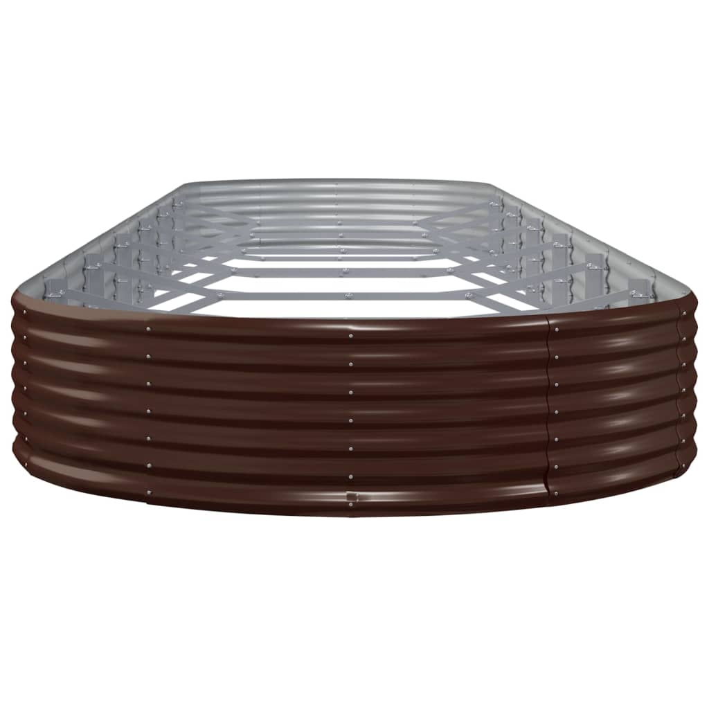 vidaXL Carré potager en acier galvanisé 600x140x36 cm Marron