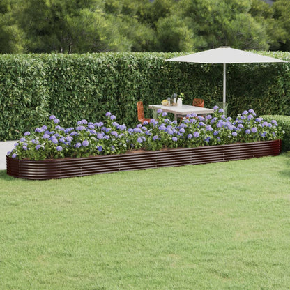 vidaXL Carré potager en acier galvanisé 600x140x36 cm Marron