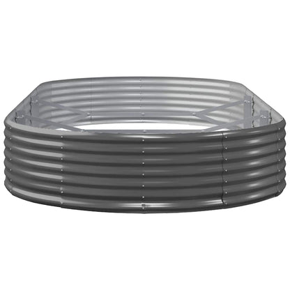 vidaXL Carré potager en acier galvanisé 600x140x36 cm Anthracite