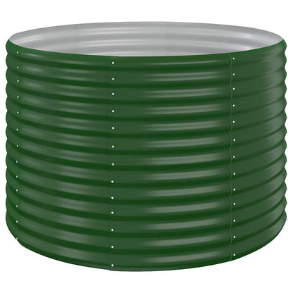 vidaXL Carré potager en acier galvanisé 100x100x68 cm vert