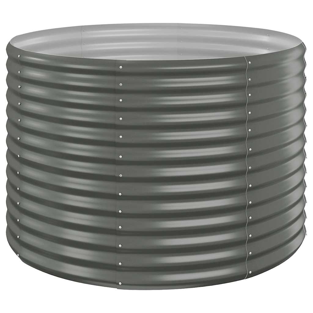 vidaXL Carré potager en acier galvanisé 100x100x68 cm Gris