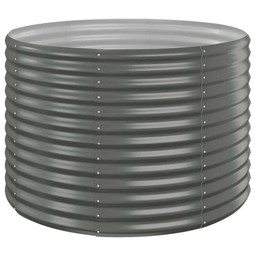 vidaXL Carré potager en acier galvanisé 100x100x68 cm Gris